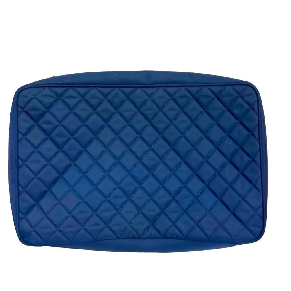 Chanel extra large zip around canvas clutch